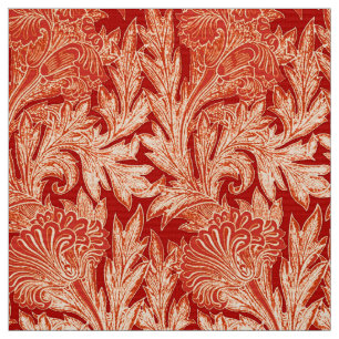 Jacobean Flower Damask, Mandarin and Light Oranje Stof