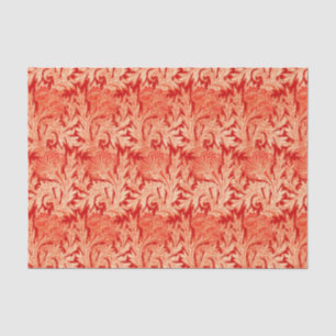 Jacobean Flower Damask, Mandarin and Light Oranje Tissuepapier