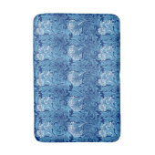 Jacobean Flower Damask, Navy, Sky Blue en White Badmat (Voorkant Verticaal)