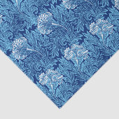 Jacobean Flower Damask, Sky Blue en White Tissuepapier (Detail)