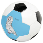 Jacobin duif vogel cartoon illustratie voetbal (Drie kwart)
