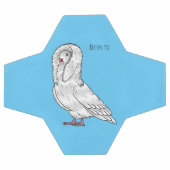 Jacobin duif vogel cartoon illustratie voetbal (Enkel)