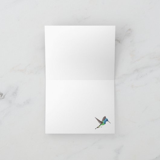 Jacobin Hummingbird, transparant. Bedankkaart (Binnen)