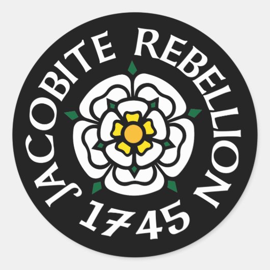 Jacobite 1745 ronde sticker (Voorkant)