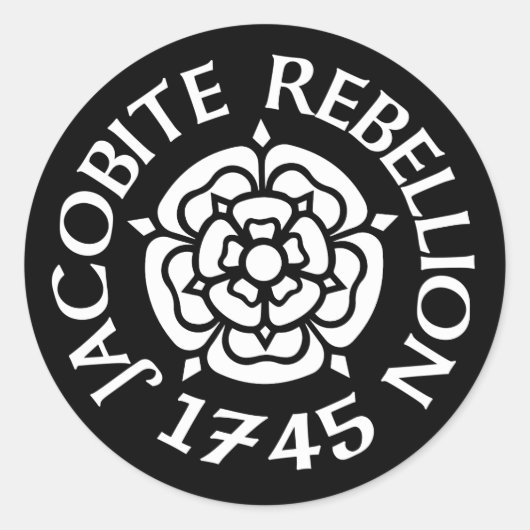 Jacobite 1745 ronde sticker (Voorkant)