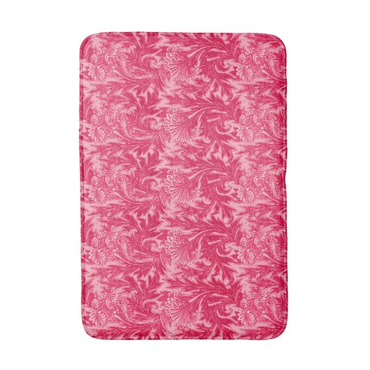 Jacoboon Flower Damask, Fuchsia and Light Pink Badmat (Voorkant Verticaal)