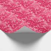 Jacoboon Flower Damask, Fuchsia and Light Pink Cadeaupapier (Hoek)