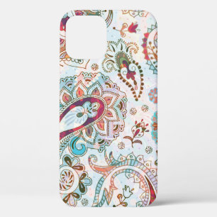 Jacoboon naadloos patroon. Achtergrond bloemen, et iPhone 12 Hoesje
