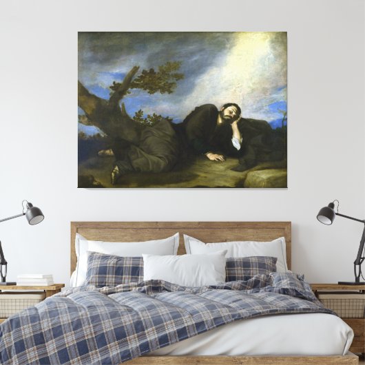 Jacob's droom van José de Ribera Canvas Afdruk (Insitu (Slaapkamer))