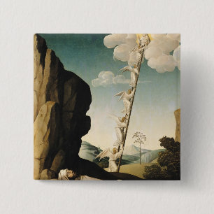 Jacob's Ladder, c.1490 Vierkante Button 5,1 Cm