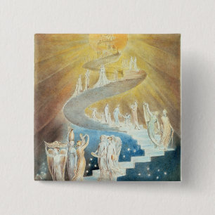 Jacob's Ladder Vierkante Button 5,1 Cm