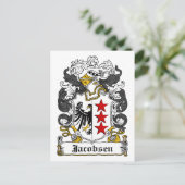 Jacobsen Family Crest Briefkaart (Staand voorkant)