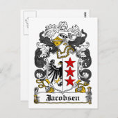 Jacobsen Family Crest Briefkaart (Voorkant / Achterkant)