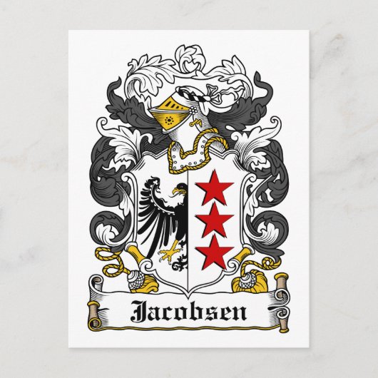 Jacobsen Family Crest Briefkaart (Voorkant)