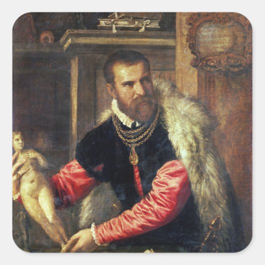 Jacopo Strada art expert Vierkante Sticker (Voorkant)