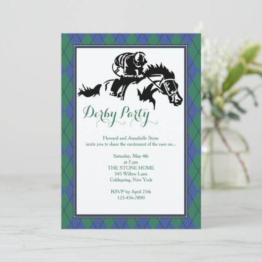 Jacquard 2 de courses hippiques Invitation (Debout devant)