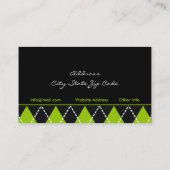 Jacquard blanc noir carte de visite tendance (Dos)