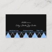 Jacquard blanc noir carte de visite tendance (Dos)