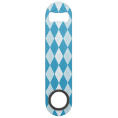 Jacquard bleu Peacock Petite forme diamant (Dos)