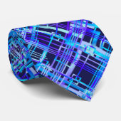 Jacquard bleu sur la Cravate bleu marine (Roulé)