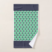 Jacquard bleu vert (Serviette à main)