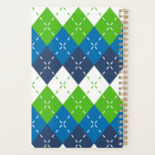 Jacquard bleu, vert et blanc Personnalisé (Dos)