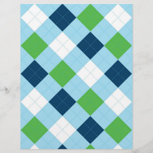 Jacquard Blue Green Baby Papier pour bébé