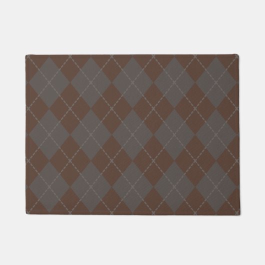 Jacquard Brown gris mat de porte tapis cadeau (Devant)