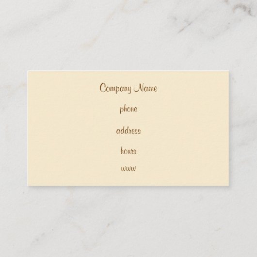 Jacquard Carte de visite Cupcake (Dos)