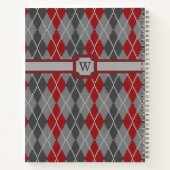 Jacquard Cendres et membres Carnet spiral (Dos)