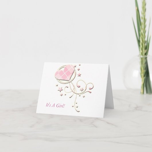 Jacquard - c'est une fille… Nouveau faire-part (Devant)