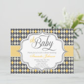 Jacquard Chic Oh Baby Invitation (Debout devant)