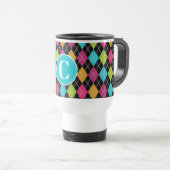 Jacquard coloré Motif de voyage personnalisé Mug (Devant droit)