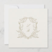 Jacquard Crest Enregistrer la date Mariage Carte p (Dos)