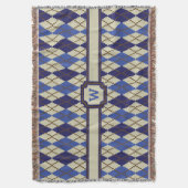 Jacquard de cône bleuté lancette couverture (devant Vertical)