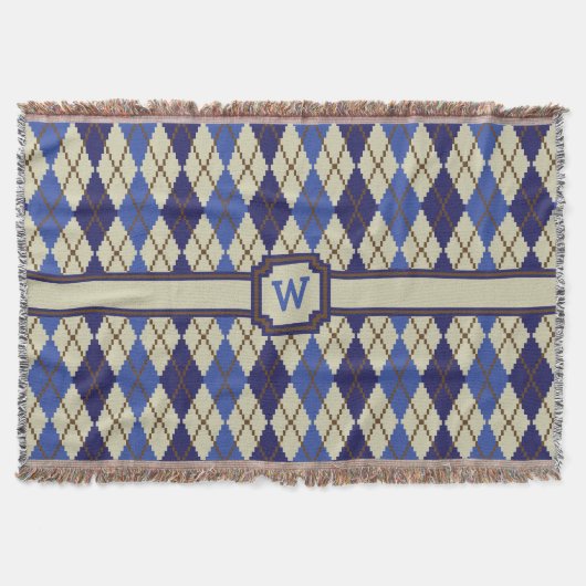 Jacquard de cône bleuté lancette couverture (Devant)