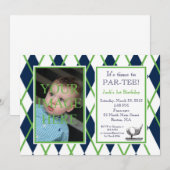 Jacquard de golf Invitation photo (Devant / Derrière)