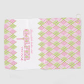 Jacquard de golf pour dames roses serviette person (Horizontal)