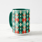Jacquard de Noël - Mug de style rétro (Devant gauche)