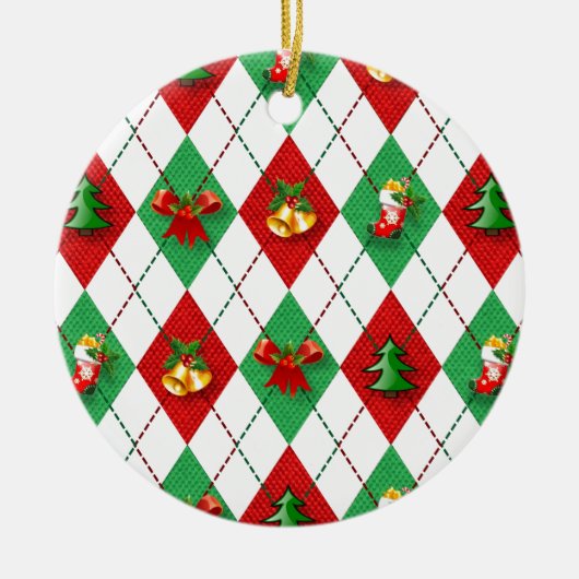 Jacquard de Noël Ornement décoré (Devant)