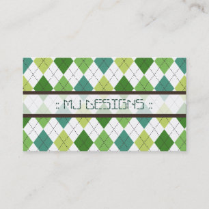 Jacquard de Preppy Diamond Motif Carte de visite :