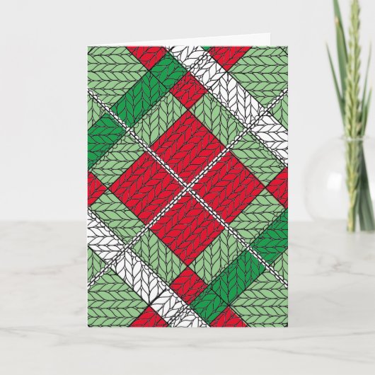 JACQUARD de vacances KNIT carte de Noël (Devant)