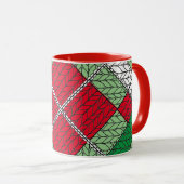 JACQUARD DE VACANCES KNIT Rouge Combo Mug (Devant droit)