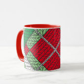 JACQUARD DE VACANCES KNIT Rouge Combo Mug (Devant gauche)