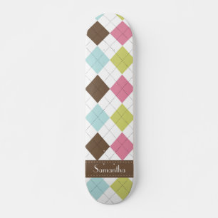 Jacquard Diamond Stitch Old School Skateboard