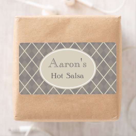 Jacquard gris Cuisine Étiquettes (En situation)
