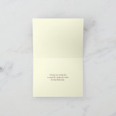Jacquard Jaune Neutre Vert Merci Carte Note (Intérieur)