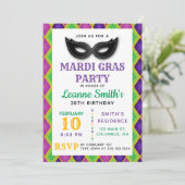 Jacquard Mardi Gras Party Invitation (Debout devant)