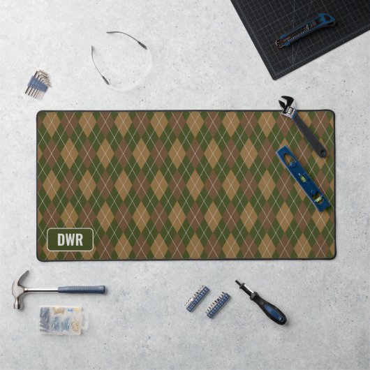 Jacquard Masculin - Chasseur Vert / Brown - Initia (Poste de travail)