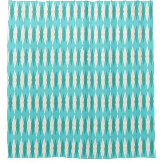 Jacquard moderne moyen siècle rideau de douche (Devant)